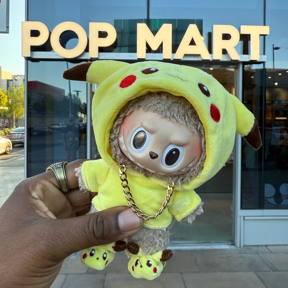 Yellow Pikachu Labubu Costume with Shoes